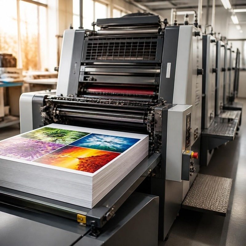 Offset printing press with freshly printed sheets